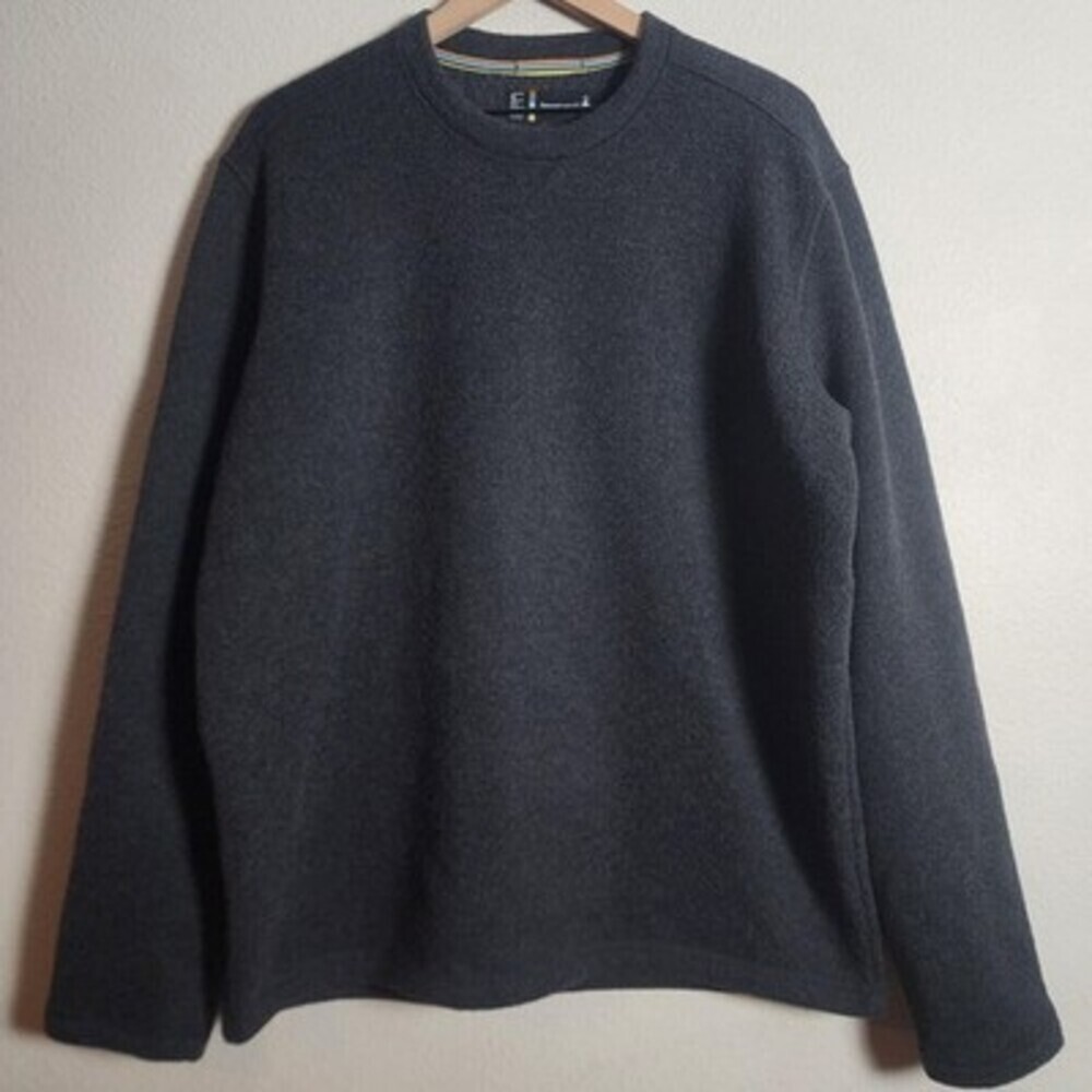 Smartwool Sweater Mens XL Gray Wool Blend Crewneck Pullover Thermal Knit Outdoor